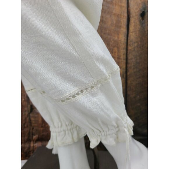 New Spell & the Gypsy Milla Strappy Jumpsuit Womens XS Off White Linen Jumper - Picture 8 of 11